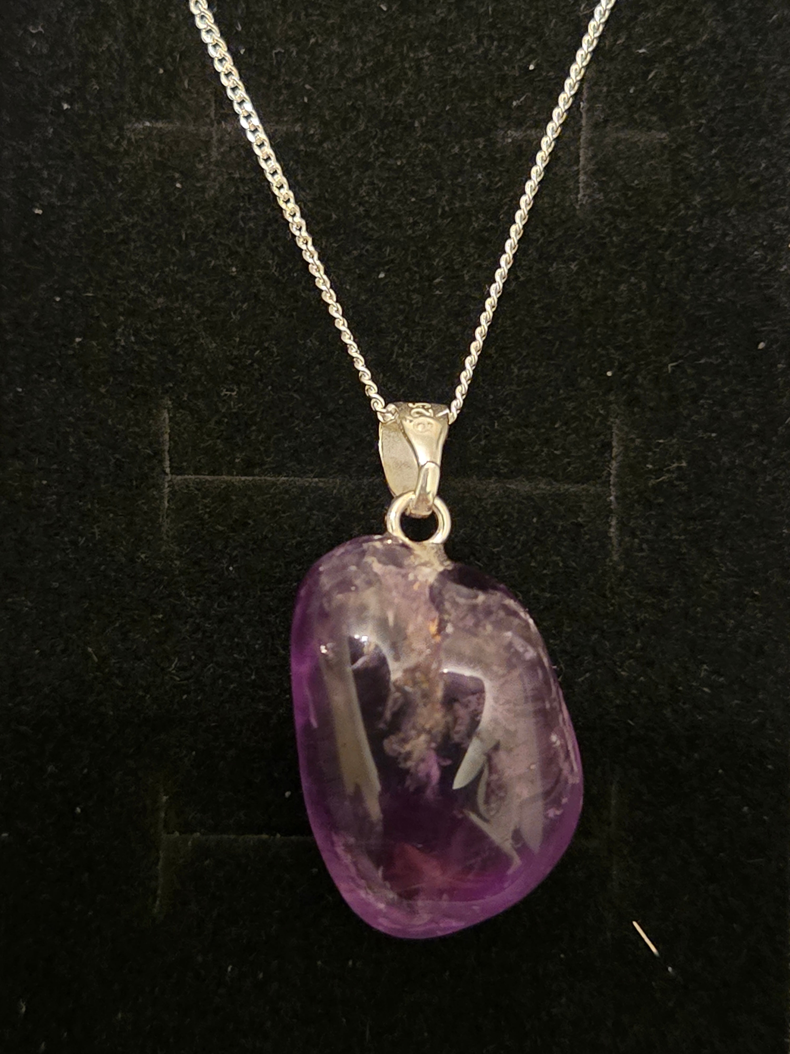 Amethyst Pendant on 925 silver chain.