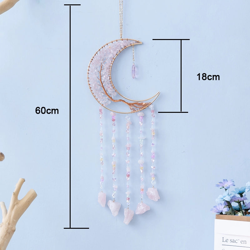 60cm Crystal Tree of Life Moon Dreamcatcher