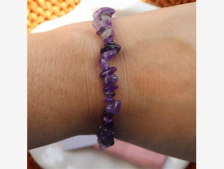 Amethyst chip Crystal Bracelet