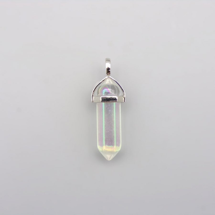 Angel Aura Quartz Point on an 18 inch 925 silver Chain