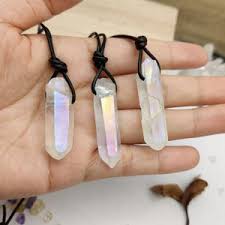 Angel Aura Quartz Point on an 18 inch 925 silver Chain