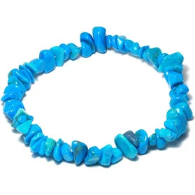 Blue Howlite Chip Crystal Bracelet.