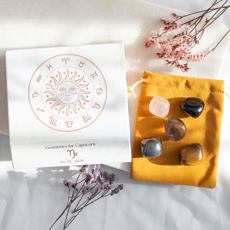 Capricorn Crystal Tumble stone Set