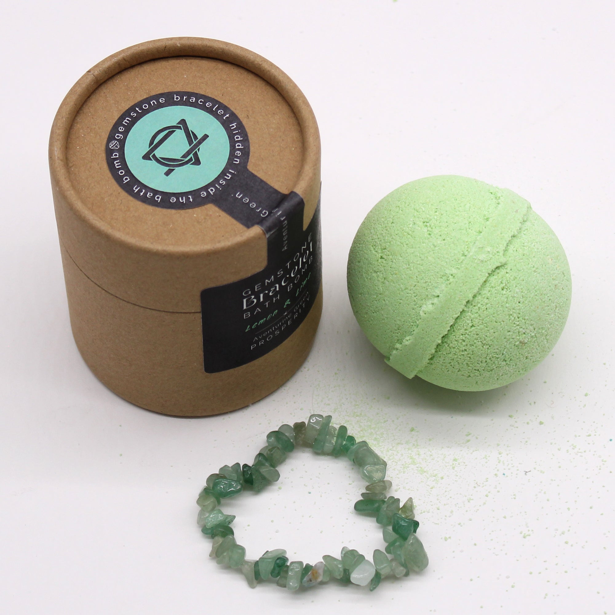 Green Aventurine Gemstone Bracelets Bath Bomb