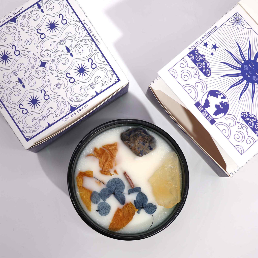 Hop Hare Crystal Magic Flower Candle - The SUN