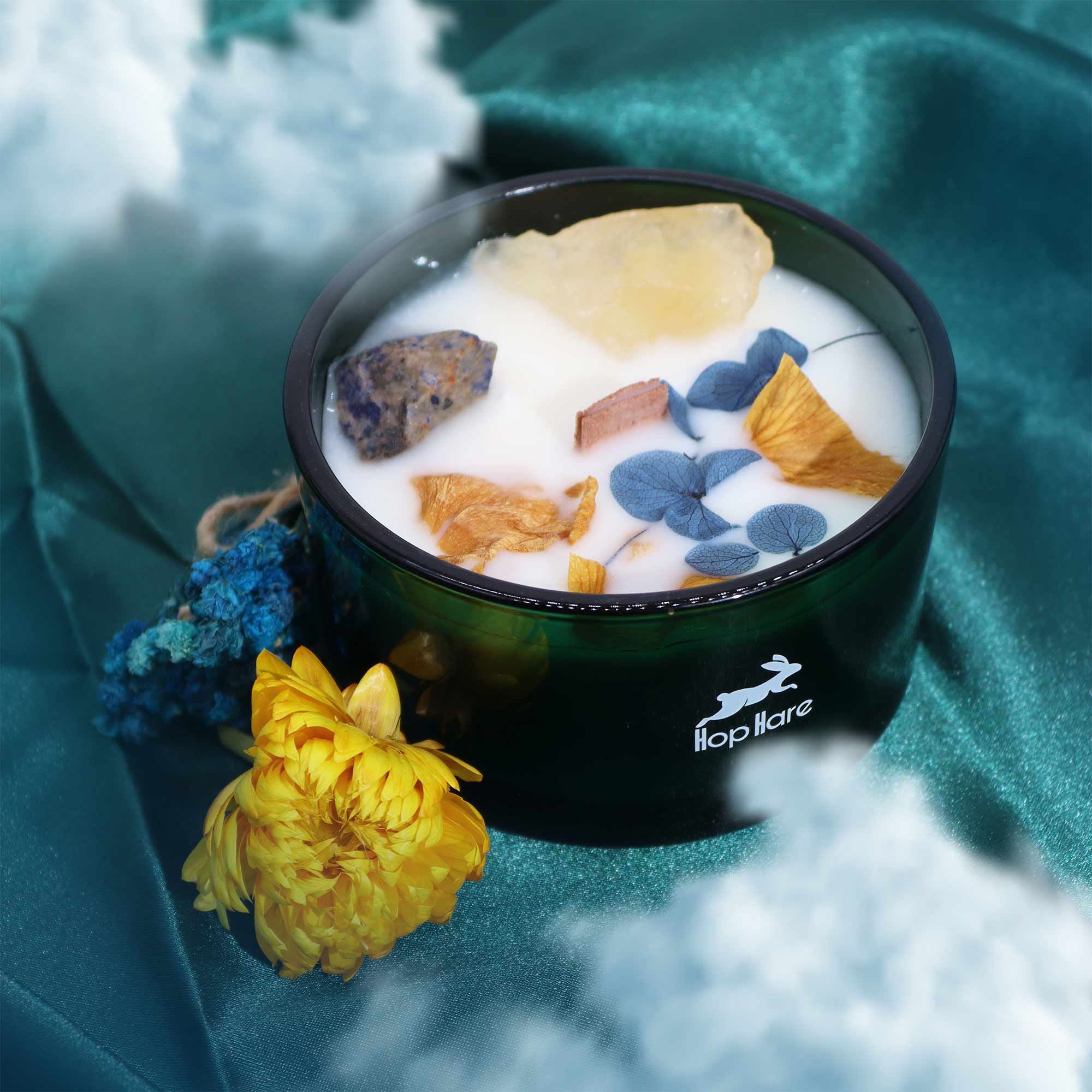 Hop Hare Crystal Magic Flower Candle - The SUN