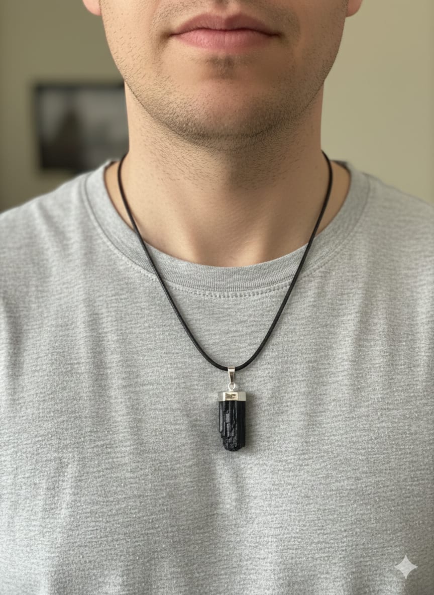 Black Tourmaline on Black Cord