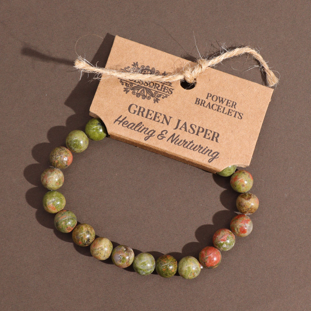 Power Bracelet - Green Jasper - Healing & Nurturing
