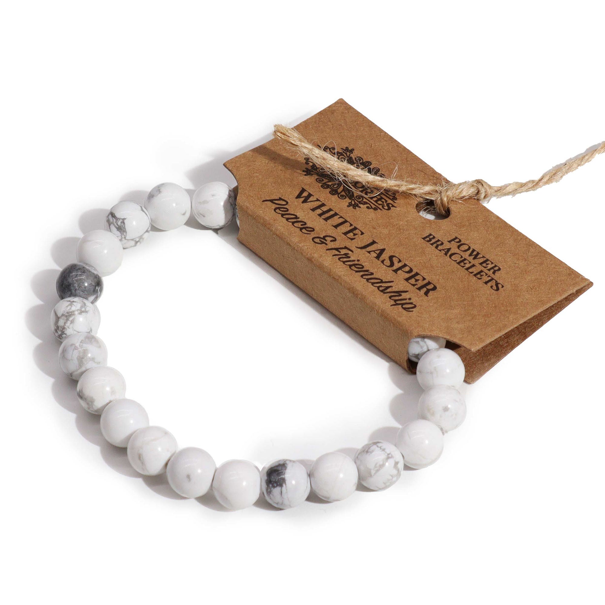 Power Bracelet - White Jasper - Peace & Friendship