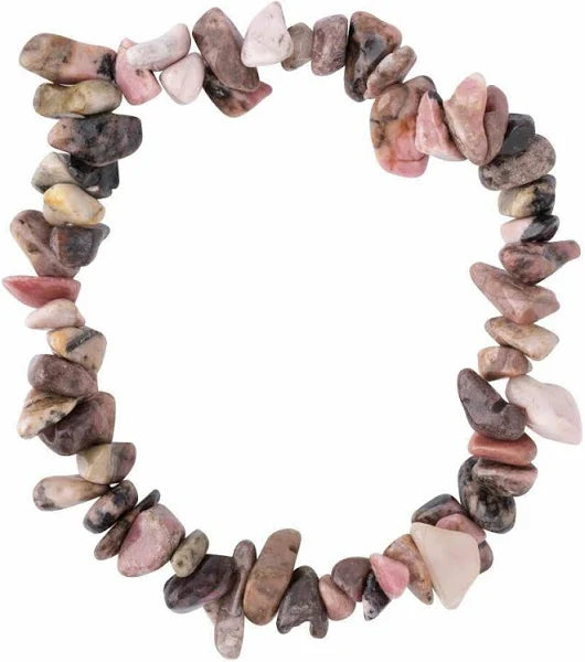 Rhodonite chip cystal Bracelet.