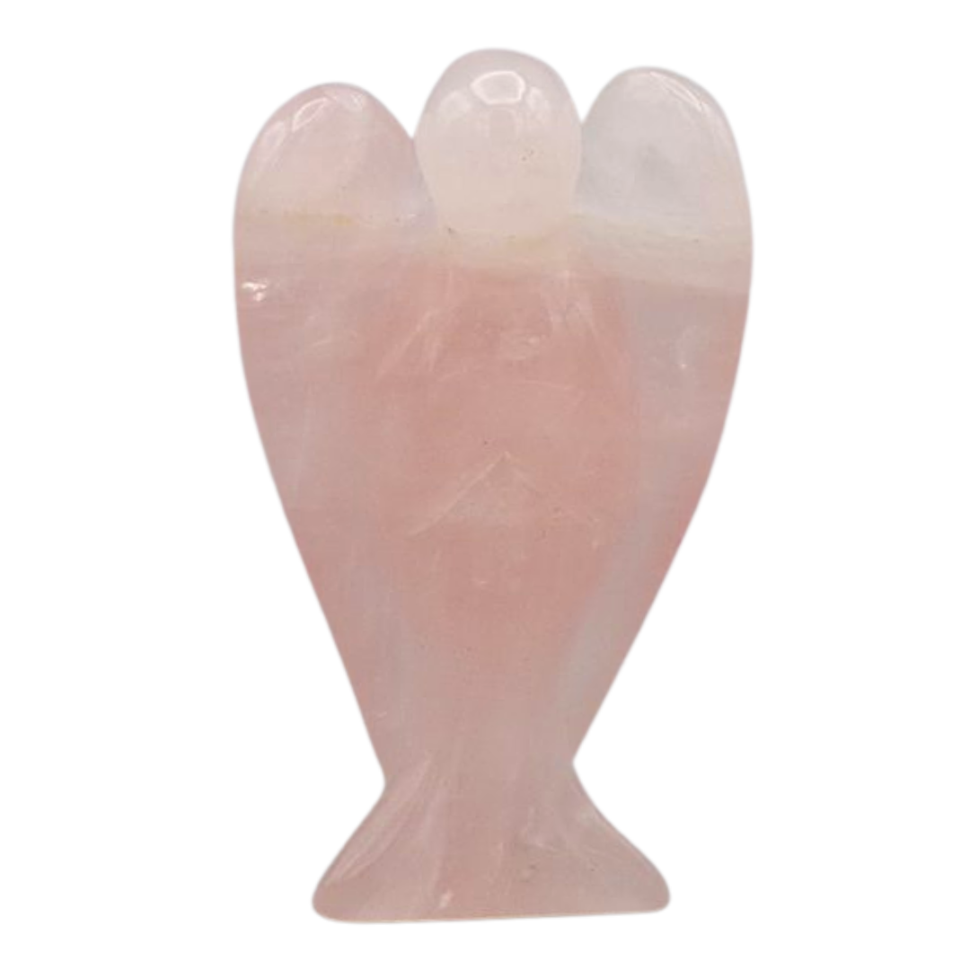 Rose Quartz Carving of an Angel 55mm
