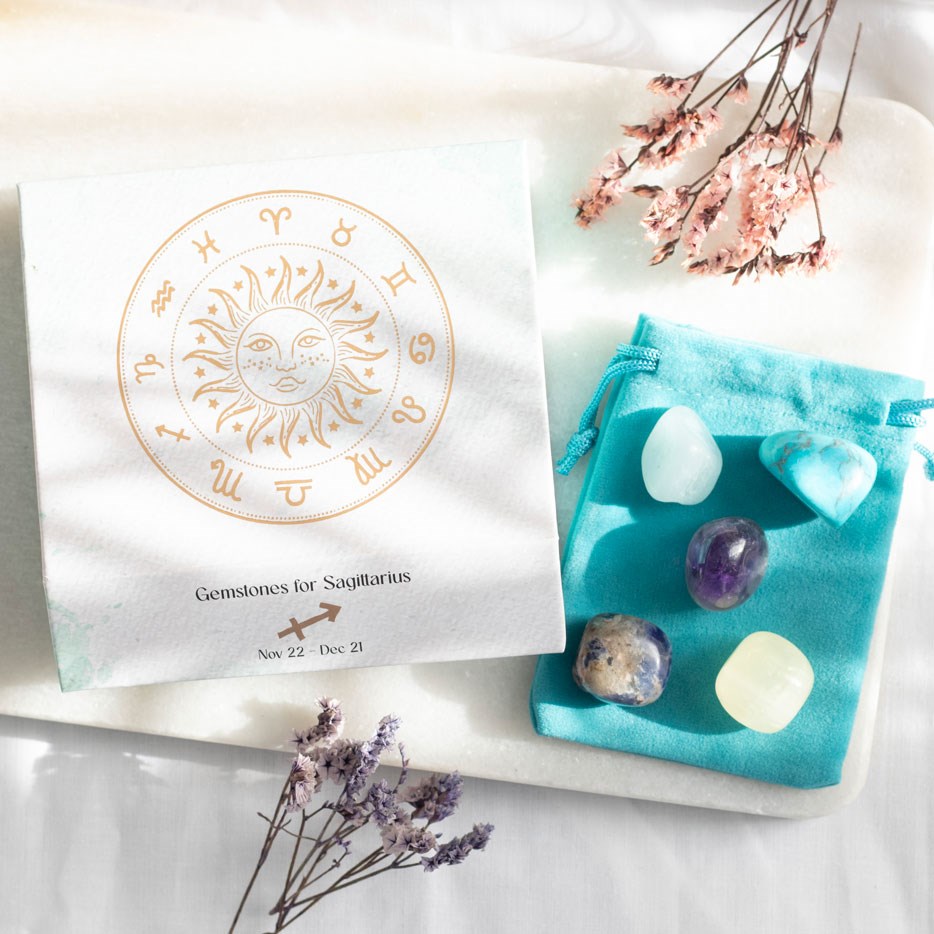 Sagittarius Crystal Tumblestone Set