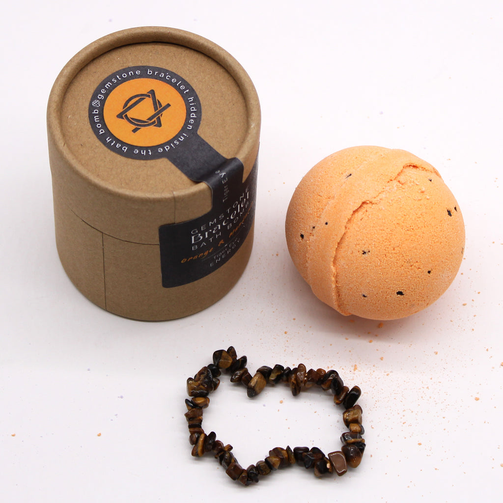 Tiger Eye Gemstone Bracelets Bath Bomb