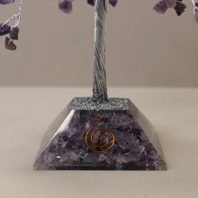 Gemstone Tree with Orgonite Base - 320 Stone - Amethyst
