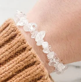 Clear Quartz Chip Crystal Bracelet