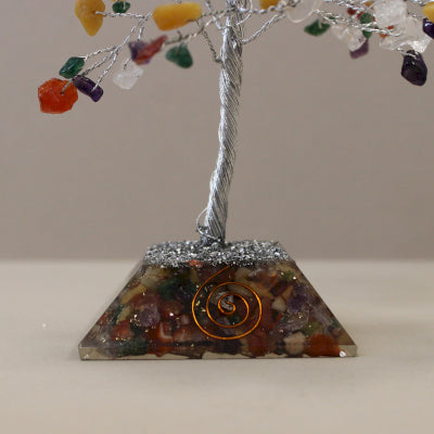 Gemstone Tree with Orgonite Base - 320 Stone - Multi